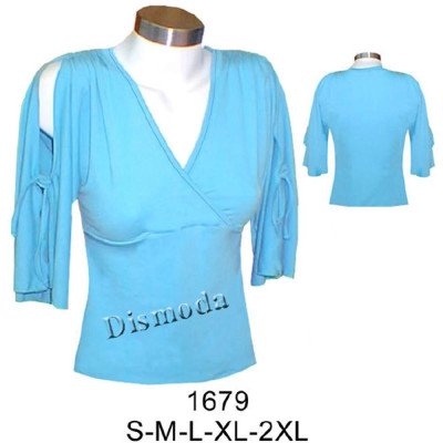 1679 - Molde de Polera manga kimono con hilo elástico en hombro; 1679 - Molde de Polera manga kimono con hilo elástico en hombro;