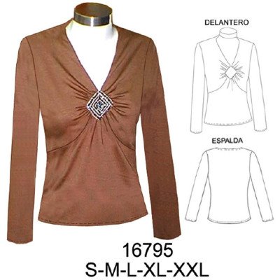 16795 - Molde de Top con escote anudado 16795 - Molde de Top con escote anudado