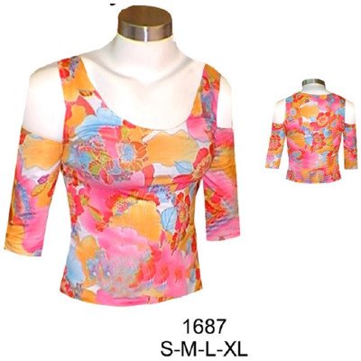 1687 - Molde de Polera con 1/2 hombro manga 3/4; 1687 - Molde de Polera con 1/2 hombro manga 3/4;