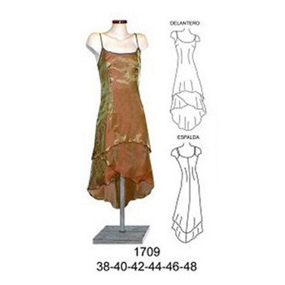 1709 - Molde de Vestido asimétrico