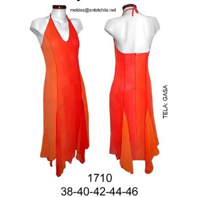 1710 - Molde de Vestido corte princesa 1710 - Molde de Vestido corte princesa
