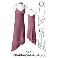 1713 - Molde de Vestido drapeado