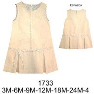 1733 - Molde de Vestido corte a la cadera faldón con pliegues