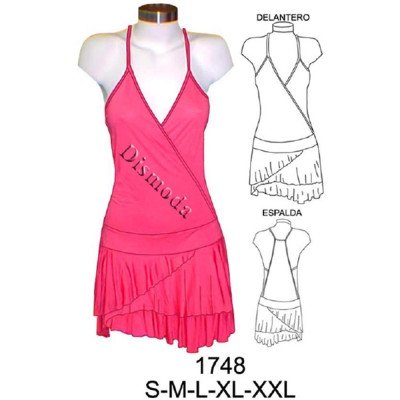 1748 - Molde de Vestido cruzado con faldones recogidos 1748 - Molde de Vestido cruzado con faldones recogidos