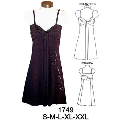 1749 - Molde de Vestido con cortes 1749 - Molde de Vestido con cortes