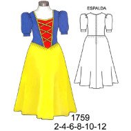 1759 - Molde de Vestido princesa