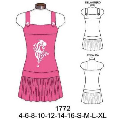 1772 - Molde de Vestido con globo con tirantes 1772 - Molde de Vestido con globo con tirantes