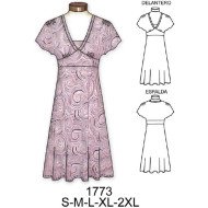 1773 - Molde de Vestido manga kimono