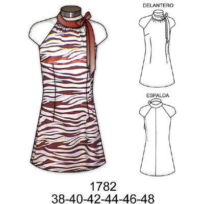 1782 - Molde de Vestido con amarra 1782 - Molde de Vestido con amarra