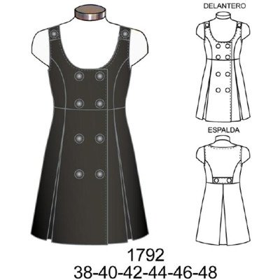 1792 - Molde de Jumper cruzado corto: 1792 - Molde de Jumper cruzado corto: