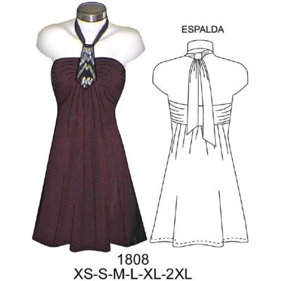 1808 - Molde de Vestido straples 1808 - Molde de Vestido straples