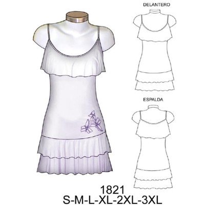 1821 - Molde de Vestidos con tirantes 1821 - Molde de Vestidos con tirantes