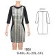 1880 - Molde de Vestido con cortes laterales aplicación en sisa y escote 1880 - Molde de Vestido con cortes laterales aplicación en sisa y escote