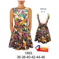 1893 - Molde de Vestido con corte en cintura