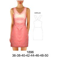 1896 - Molde de Vestido corte princesa