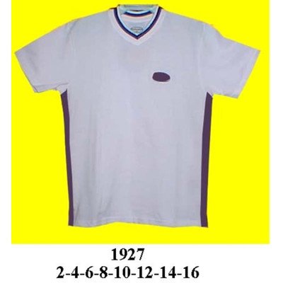 1927 - Molde de Polera de cuello en v, mangas cortas y tira lateral