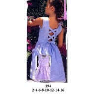 194 - Molde de Vestido niña con tiras cruzada en espalda
