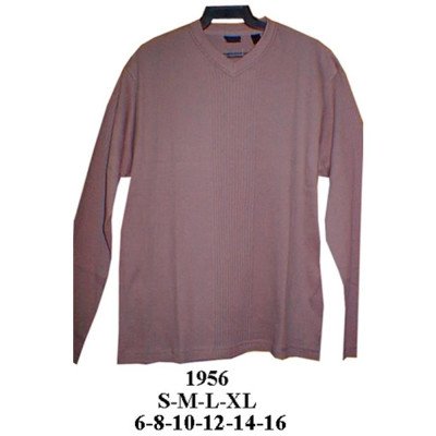 1956 - Molde de Polera hombre, escote en v, ajustada