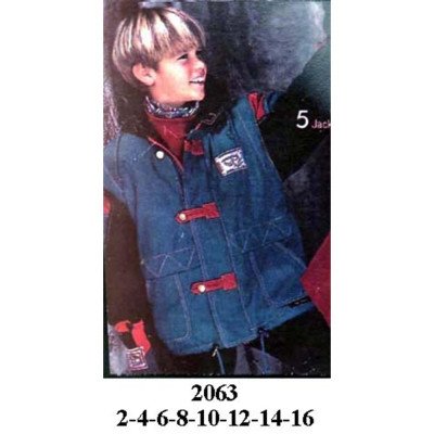 2063 - Molde de Chaqueta con capucha forrada, cierre frontal con pabilo, bolsillos con tapeta y mangas largas con puños 2063 - Molde de Chaqueta con capucha forrada, cierre frontal con pabilo, bolsillos con tapeta y mangas largas con puños