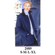 2089 - Molde de Chaqueta de cuello alto con cierre de botones y bolsillos de vivo