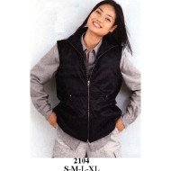 2104 - Molde de Chaleco acolchado de cuello alto con cierre frontal y bolsillos de vivo