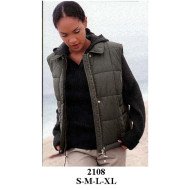 2108 - Molde de Chaleco acolchado de cuello camisero con cierre frontal, pata de botones y bolsillos de vivo