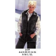 2109 - Molde de Polerón sin mangas con gorro