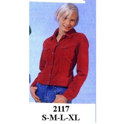 2117 - Molde de Chaqueta de cuello camisero con pata de botones, manga larga y bolsillos de parche en el pecho