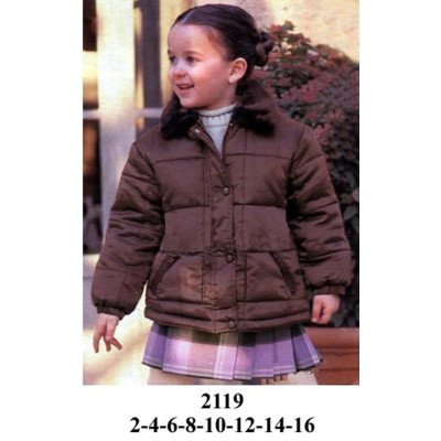 2119 - Molde de Parka acolchada de niña , con puño elasticado