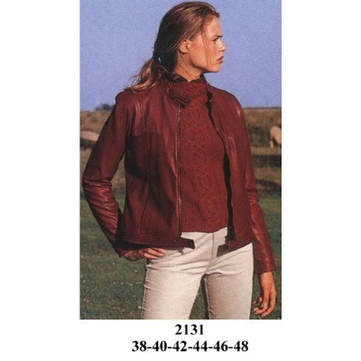 2131 - Molde de Chaqueta de cuello alto con cierre frontal y manga larga