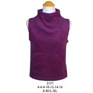 2137 - Molde de Polar sin mangas, cuello integrado