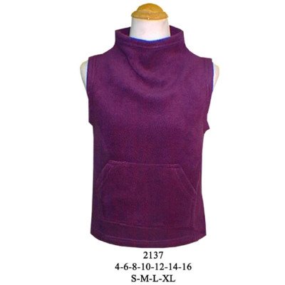 2137 - Molde de Polar sin mangas, cuello integrado