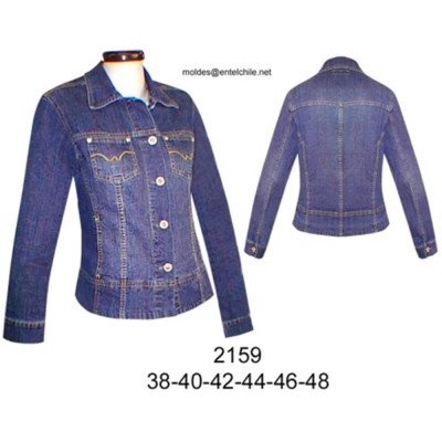 2159 - Molde de Casaca jeans juvenil 2159 - Molde de Casaca jeans juvenil