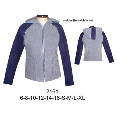 2161 - Molde de Polerón raglan con gorro 2161 - Molde de Polerón raglan con gorro