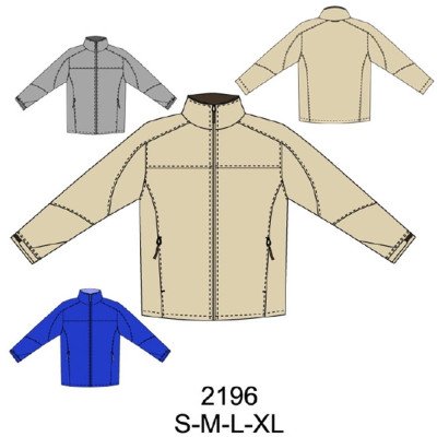 2196 - Molde de Casaca hombre con cortes