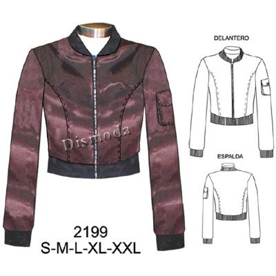 2199 - Molde de Chaqueta con corte en delantero y espalda