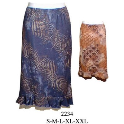 2234 - Molde de Falda con rucha y encaje elasticado