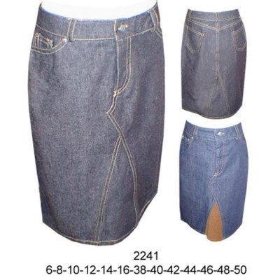 2241 - Molde de Falda jeans asimétrica