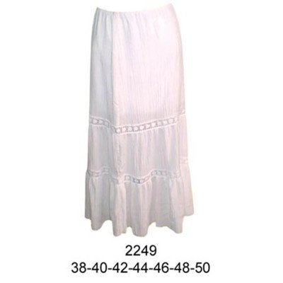 2249 - Molde de Falda 3 paños con aplicación en broderie ( con elástico)