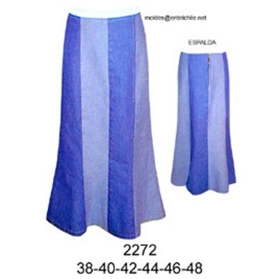 2272 - Molde de Falda larga (80 cms