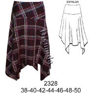 2328 - Molde de Falda con rebeca