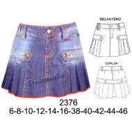 2376 - Molde de Mini tableada con traba y cinturón en espalda