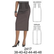 2417 - Molde de Falda tiro alto