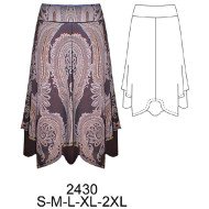 2430 - Molde de Alda pretina ancha con faldones en semi punta