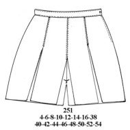 251 - Molde de Falda pantalón escolar