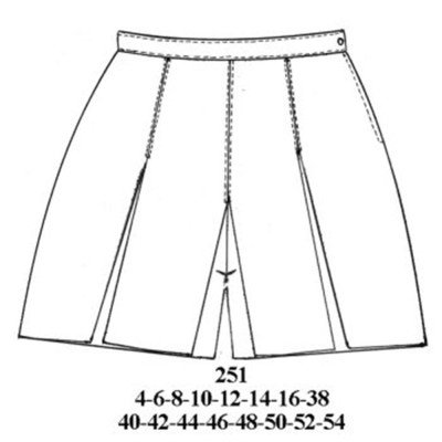 251 - Molde de Falda pantalón escolar 251 - Molde de Falda pantalón escolar