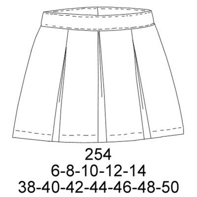 254 - Molde de Falda con 3 pliegues encontrados 254 - Molde de Falda con 3 pliegues encontrados