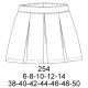 254 - Molde de Falda con 3 pliegues encontrados
