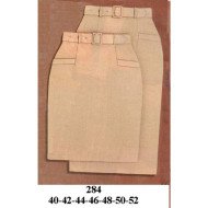 284 - Molde de Falda recta con bolsillo falso