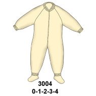 3004 - Molde de Pijama térmico manga raglan